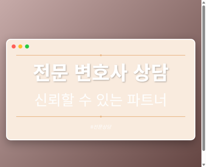 전문 변호사 상담