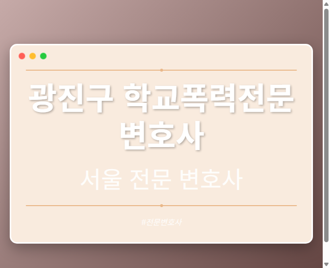 광진구 학교폭력전문변호사 | 서울 이혼전문 변호사