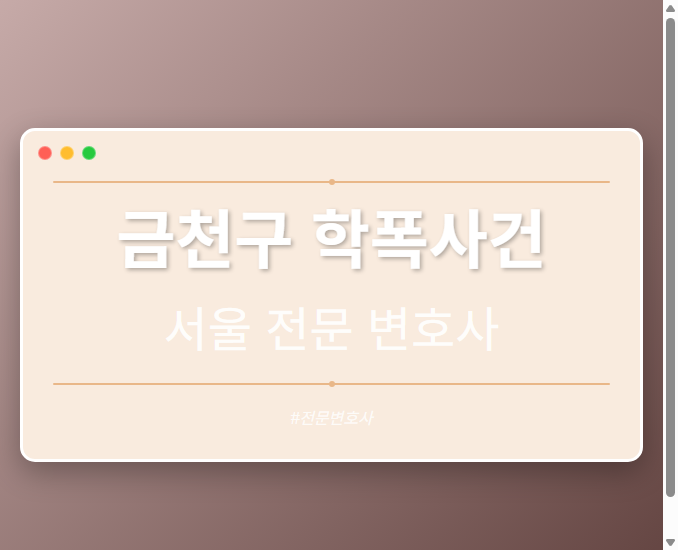 금천구 학폭사건 | 서울 이혼전문 변호사